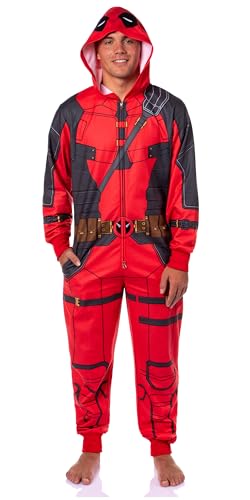 Mad Engine MVDP0ZCMNU Marvel Deadpool Anti-Hero Adult Hooded Union Suit Costume Pajama cover