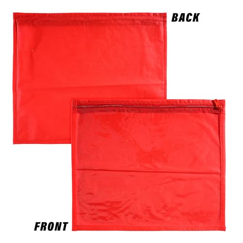 Kuber Industries Non Wooven Single Saree Cover 12 Pcs Set Red