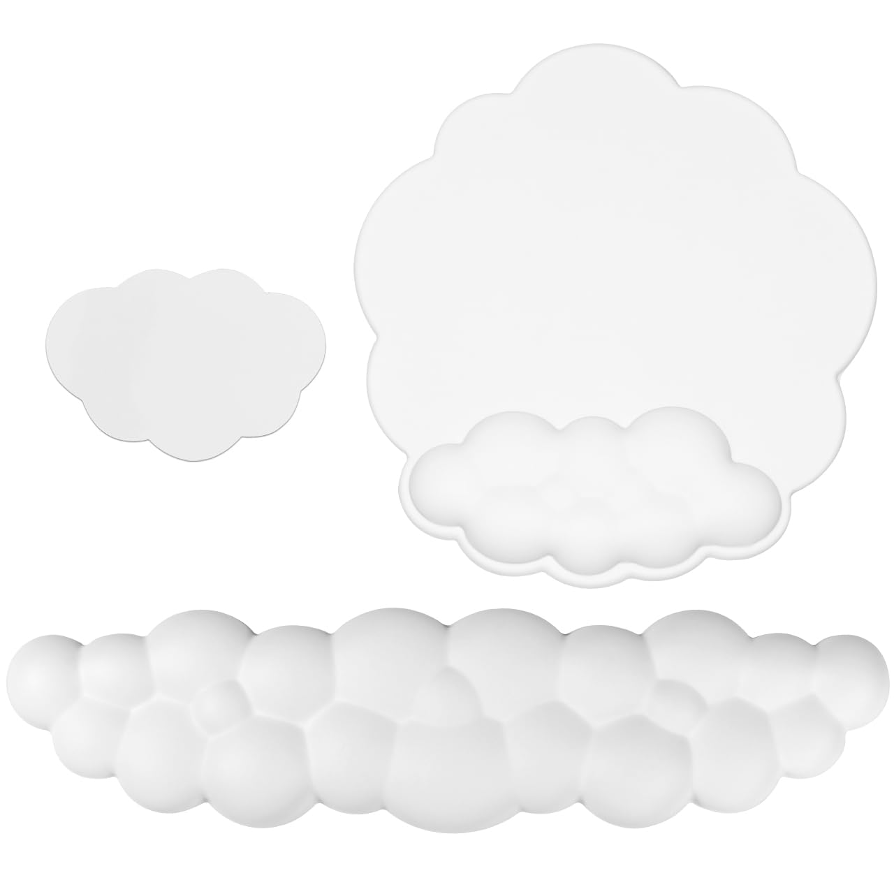 JIKIOU Tappetino per mouse a forma di nuvola, supporto per il polso, in pelle, con poggiapolsi per tastiera, comodo poggiapolsi in memory foam, per computer, laptop, Mac, gaming, ufficio e sollievo