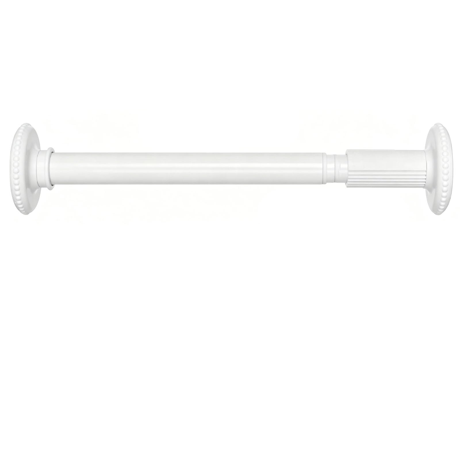 Tension Shower Curtain Rod, Tension Curtain Rods No Drill, Anti Slip, Easy to Install for Bathroom Window Kitchen Closet(White,90-160cm/35-63in)