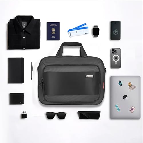 Image of HARISSONS Luminix Laptop Messenger Bag | 12L | Fits 15.6 inch Laptop | 1000D + Twill PU Coated Polyester | Business, Travel & Everyday Use | Durable, Organized & Professional
