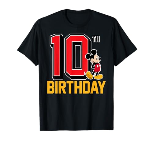 T-shirt Mickey Disney 10th Birthday vêtement anniversaire coton enfant anniversaire