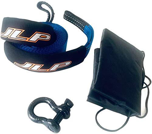 JLP Compatible with CAN AM CANAM X3 Maverick Polaris RZR 10,000 LBS Tow Strap Blue