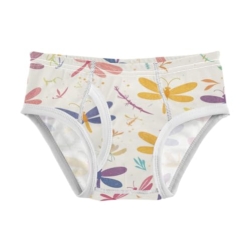 KLL Dragonfly Pattern Illustration Toddler Boy Pure Cotton Briefs Cute Children Panties