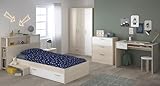 Parisot Jugendzimmer Charly 9 6teilig in Akazie- Weiß komplett Set