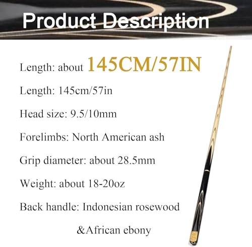 Taco de billar de madera Ash para bola 8, punta 10 mm miniatura 2
