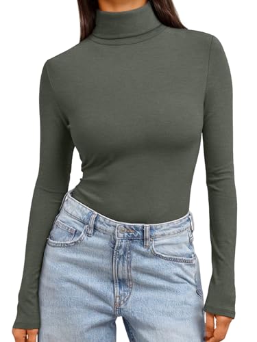 Image of Trendy Queen Women's Turtleneck Long Sleeve Shirts Basic Underwear Tops Winter Clothes 2026