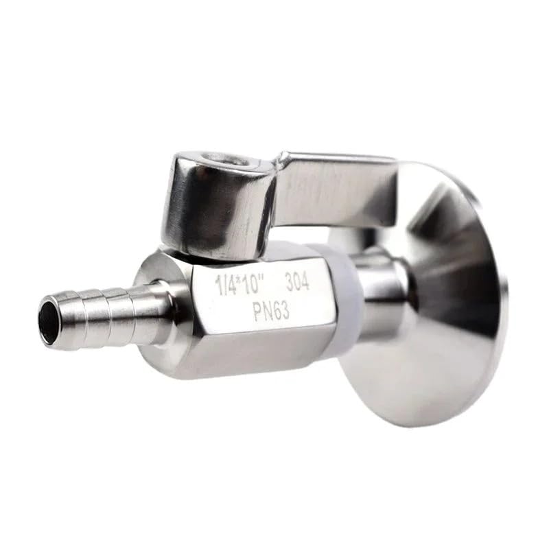 Válvula de bola de 1,5 pulgadas con adaptador de pagoda y triple abrazadera para manguera de 8 mm