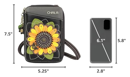 Image of CHALA Wallet Crossbody Cell Phone Purse - Women Faux Leather Multicolor Handbag with Adjustable Strap