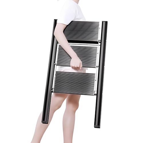 Altopiano GJMSSMY Scala Retrattile per soffitta su Misura con Telecomando, 2-3,8 m, Pieghevole, con corrimano per botola a soffitto, Foro di Accesso: 90x140 cm, Altezza: 2,5 m - Soluzione salvaspazi