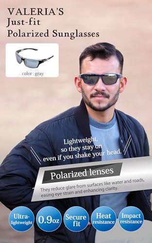 Image of valeria Polarised Sports Sunglasses [Wind & Dust Protection] TAC Lenses Hard Case Included