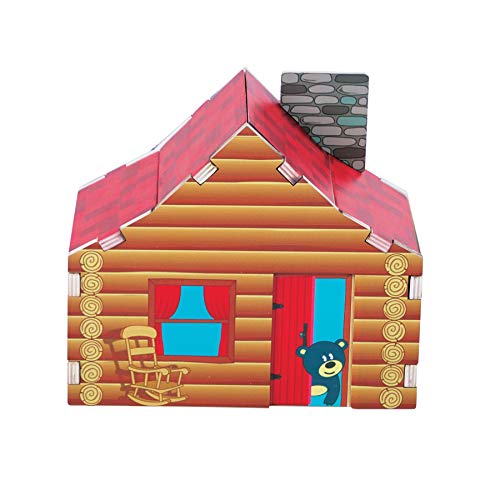 Fat Brain Toys Build It Blueprint Puzzles - Cabin Building & Construction for Ages 4 to 5
