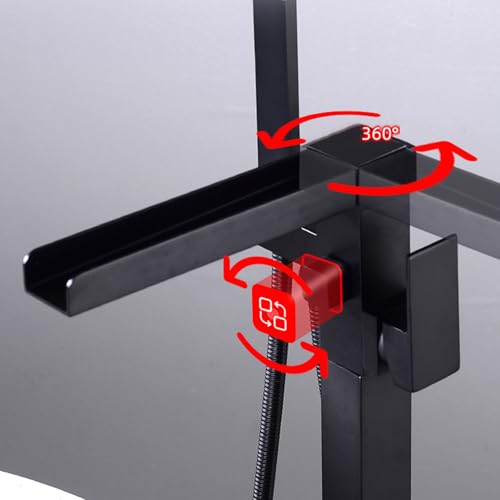 Robinet de baignoire sur pied orientable pour éliminer les éclaboussures - 4
