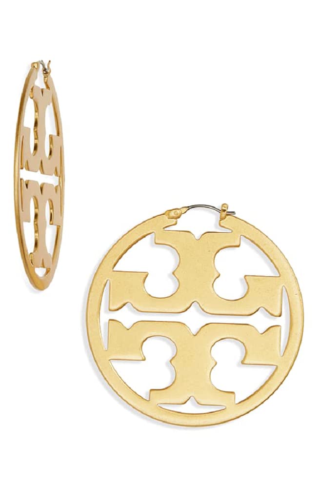 Tory Burch Womens Gold Miller Large Hoops Earrings