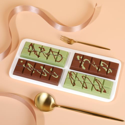 Image of Chocolate Bar Mold, Non-Stick Dubai Chocolate Molds, Food Grade Silicone Deep Chocolate Bar Mold for Pistachio, Candy- Set of 3