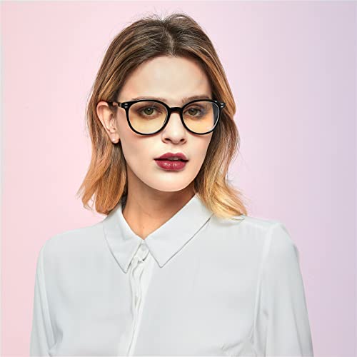 3 Pack Reading Glasses Spring Hinge Stylish Readers Black/Tortoise for Men and Women (3 Black, 1.5) - Thumbnail 5