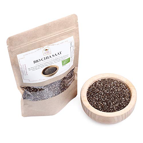 Chia Samen Bio | Superfood ganzes Korn | Smoothie Zusatz| Salvia glutenfrei | Backzutaten | 200g