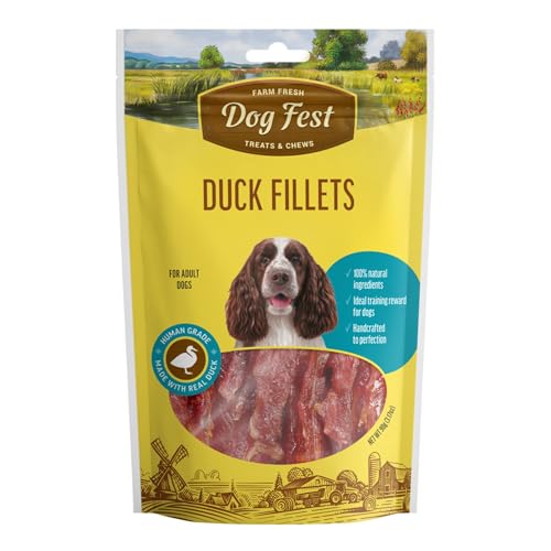Image of Barkbutler x Dogfest Duck Fillets, Dog Treats-90g|Made with Natural Ingredients|0% Artificial Flavors, Colours or Preservatives|Main Ingredient is Meat|Select Grade|for All Adult Breeds