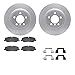 Dynamic Friction Company Front Geospec Brake Rotors with 5000 Euro Ceramic Brake Pads includes Hardware 4612-11014