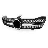 Three T FSFY Front Upper Grille Grill Bumper ABS Chrome Black For Mercedes For Benz W219 CLS500 SLS600 CLS Class 2005-2007 Car