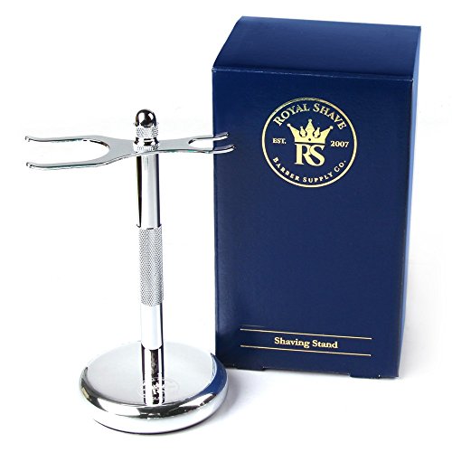 RoyalShave Safety Razor and Brush Stand - Polished Chrome