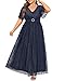 Mother of The Bride Dresses Plus Size Navy Blue Formal Evening Gowns Wedding Guest Groom Bridesmaid Gala Long Prom Dress