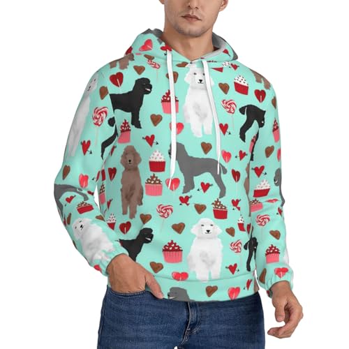 Sweat à capuche caniches pour homme idéal pour vos sorties d'hiver décontractées