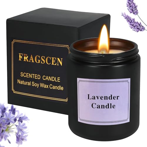 Lavender Candle, Candles for Home Scented, Lavender Scented Candles, Natural Soy Wax, 7oz 40 Hours Burning