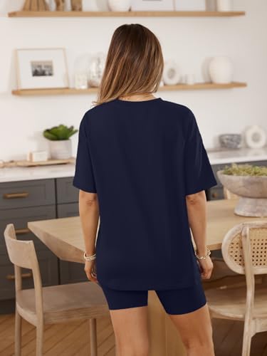 Image of AUTOMET Women 2 Piece Sets Summer Outfits 2026 Two Piece Matching Clothing | Oversized Tshirts,Biker Shorts,Short Sets,Workout Sets,Summer Sets,Lounge sets