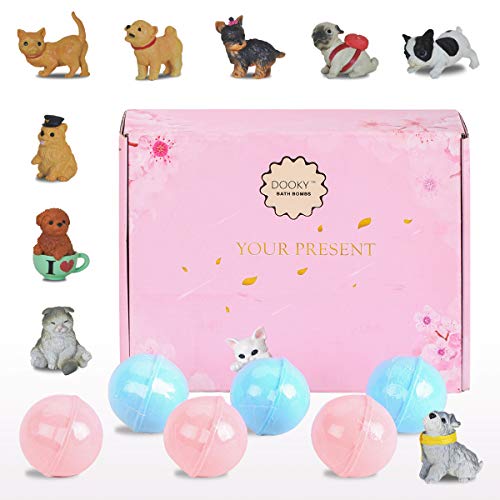 Bath Bombs for Kids with Surprise Toys Inside, Birthday or Easter Gift Set for Boys & Girls, Gender Neutral?Ages Over 3 Years Old,Toddlers, Gentle and Kids Safe Natural Fizzies Ball in Gift Box 6 Pack