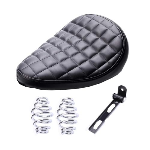 Asiento de motocicleta estilo retro negro con acabado premium para VN1500E y VN1500R