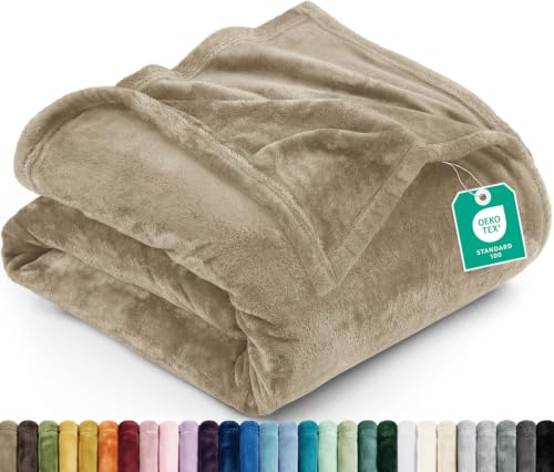 Image of Utopia Bedding Ultra Soft Fleece Bed Blanket King Size Camel (90x102 Inch)