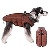 Norbi Dog Coat with Harness Dog Winter Coat Reflective Cozy Dog Coats for Small Dogs Solid Dog Jacket Dog Cold Weather Coats