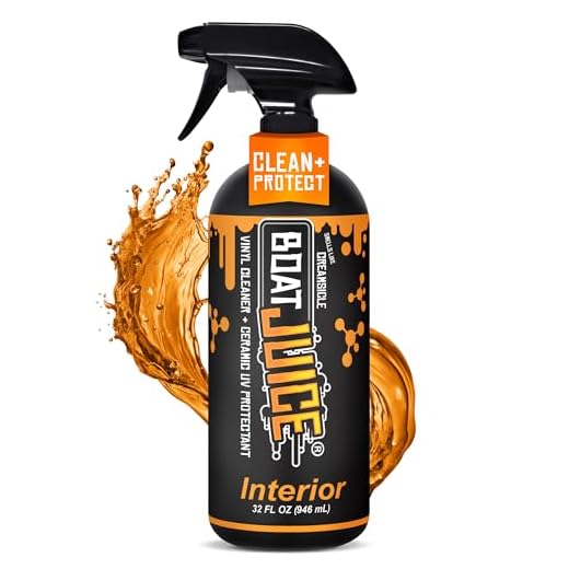 Boat Juice - Interior Cleaner with SiO2 Ceramic UV Protectant - Works Great on Upholstery, Vinyl, Plastic, Foam Flooring and Carpets - 32oz Sprayer Bottle