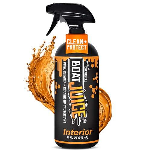 Boat Juice Interior 2-in-1 Vinyl Boat Seat Cleaner & Ceramic UV Protectant Spray | Marine Interior Detailing | Upholstery, Carpet & Plastic | Orange Creamsicle Scent | Made in USA | 32oz