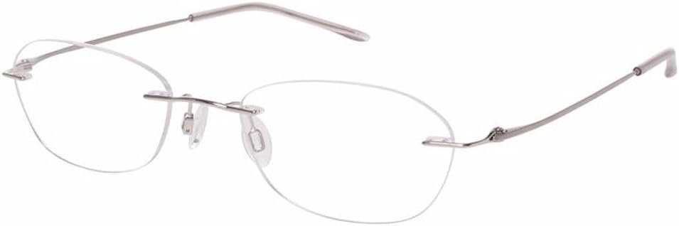 TitaniumCharmant Eyeglasses TI8600 TI/8600 SI Silver Rimless Optical Frame 19x140mm