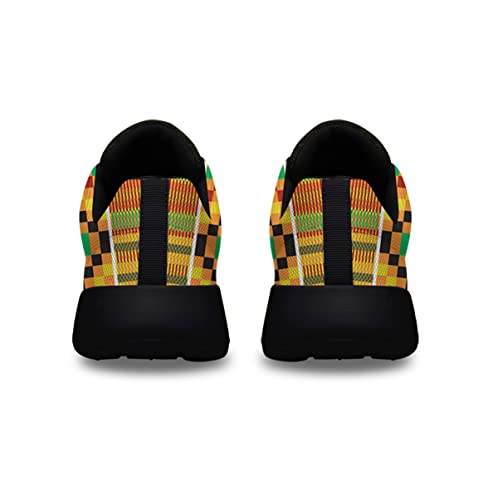 Sonzj-II Womens Kente African Print Shoes Men Ethnic Tribal Walking Tennis Running Sneakers Kente Shoes Gift for African American4