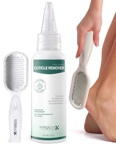 Gorgellux Callus Remover for Feet, Callus Remover Gel & Foot File Kit, Foot Callus Remover Gel Set for Dead Skin, Salon Pedicure Spa Kit, Callus Remover for Feet Gel, Quickly and Effortless Remove