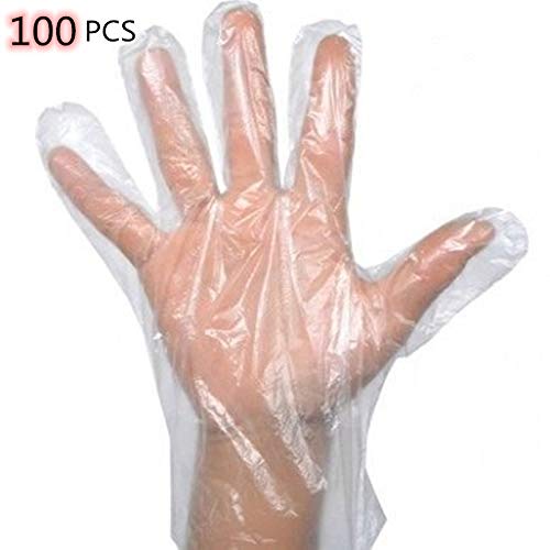 Preisvergleich Produktbild 100 Stück Einweghandschuhe - Puderfreie Nitrilprüfhandschuhe Einweg-Nitril-Latexhandschuhe Puderfreie PVC-Handschuhe Gartenrestaurant Home Food Backwerkzeug Restaurant Home Service Catering Hygiene