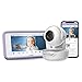 Hubble Connected Nursery Pal Premium Baby Monitor Video e Audio, Touch screen da 5 pollici, modalità privacy, visione notturna, sensore di temperatura ambiente e app per smartphone immagine