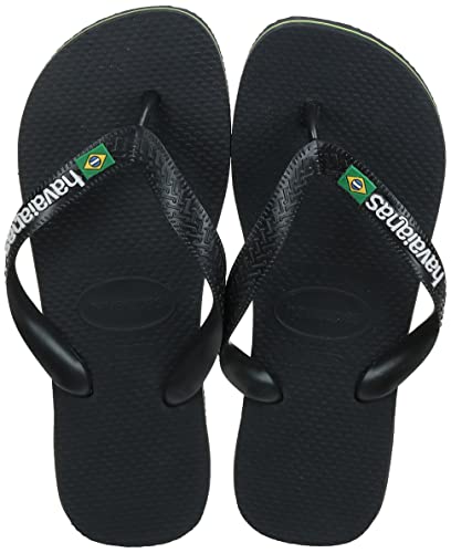 Chinelo Brasil Logo, Havaianas, Criança Unissex, Preto, 25/26