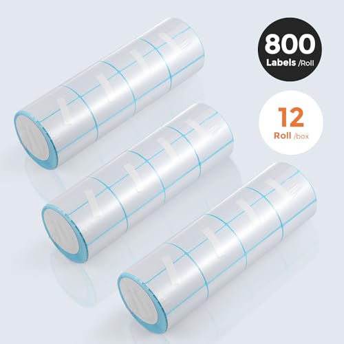 Image of Bonvoisin Printing Scale Label Rolls, 58 X 40 mm, Barcode Label, 12 Rolls Per Case (Pack of 2)