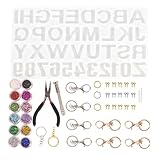 BATHVEVE Kit de Moldes de Silicona Moldes de Letras y Números Juego de 106 Piezas Accesorios para Colgantes y Decoración Creativa para Joyería DIY para Colgantes y Decoración Creativa