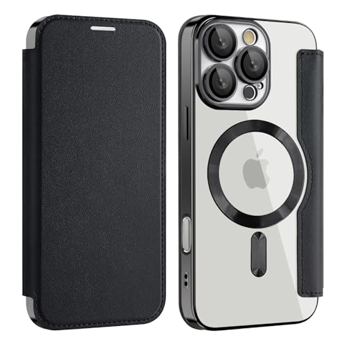 yRFID 蒠^ wʓz iPhone 16 Pro Max ݊i P[X MagsafeΉ J[h[ 3 JY Sʕی Xgbvz[ XL~Oh~ ACtH16v}bNX p Jo[ (ubN)