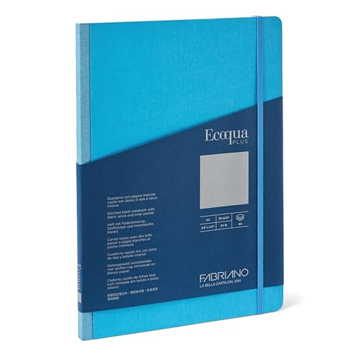 Cahier en tissu Fabriano Ecoqua Plus avec papier Bioprima haut de gamme blanc