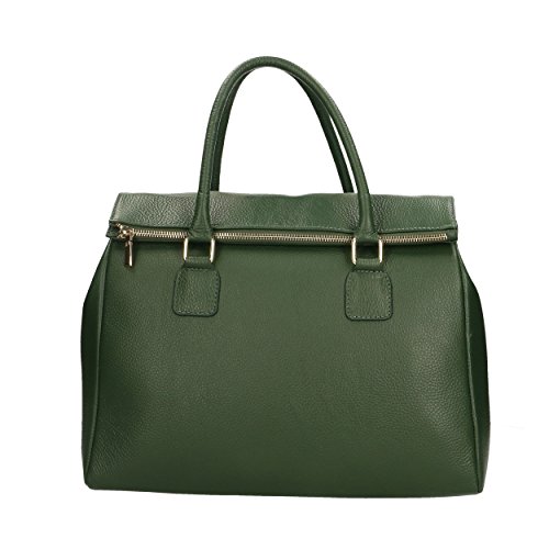 Chicca Borse bolso Mujer en cuero genuino 37x30x15 Cm