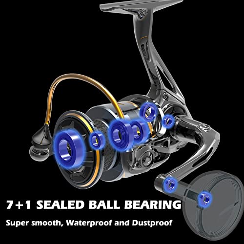 Image of Spinning Reel Tempo Sphera Plus , High-tech Innovative Fishing Reel, Lightweight, Durable & Sturdy, Incredibly Smooth, Powerful, Ultralight Spinning Reels