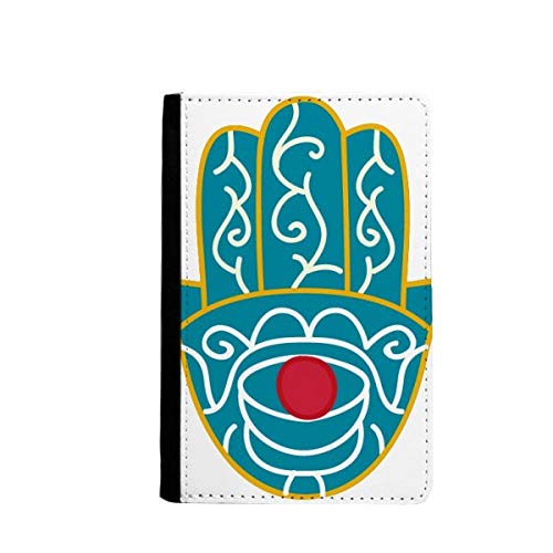 Passeport rouge avec étui portefeuille motif main idéal pour vos contrôles à l'aéroport