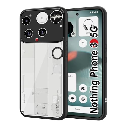 Image of CEDO Backcover for Nothing Phone 3 (5G) | Camera Protection Bump Shockproof Edge | Ultra Hybrid Transparent Acrylic Clear TPU+PC Hard Backcase Cover (Black)