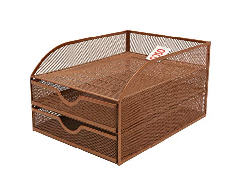 Preisvergleich Produktbild OSCO Wiremesh 2 Drawer Papersorter - Rosegold